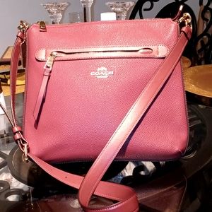 Burgundy cross body bag